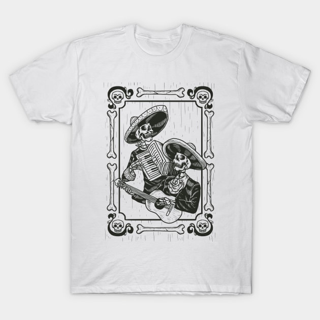 Mariachi Dia De Los Muertos T-Shirt by MCAL Tees